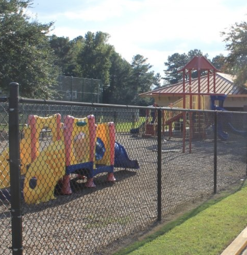 6′ High Black Chain-Link Playground Enclosure