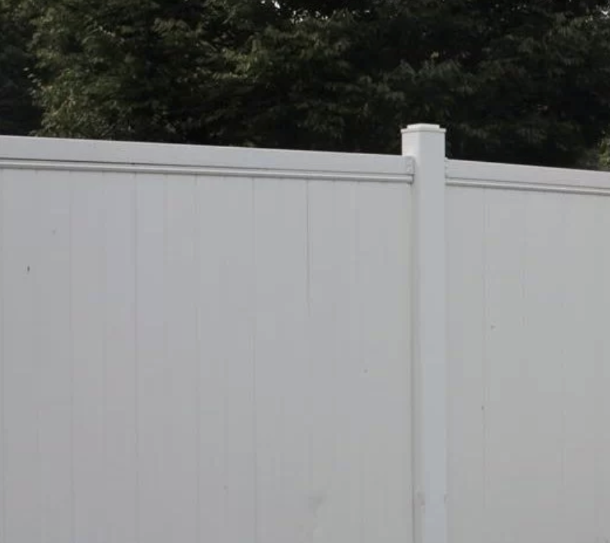 6′ High “Tongue & Groove” Style Privacy in White