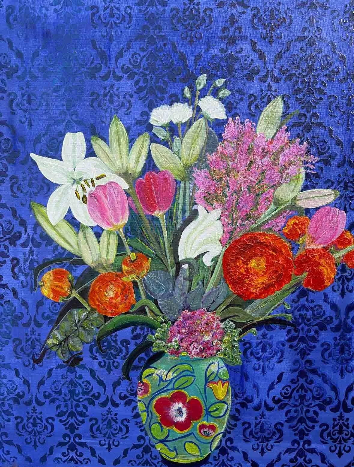 Radiant With Charms   Acrylic on Canvas    60cm x 75cm  £500