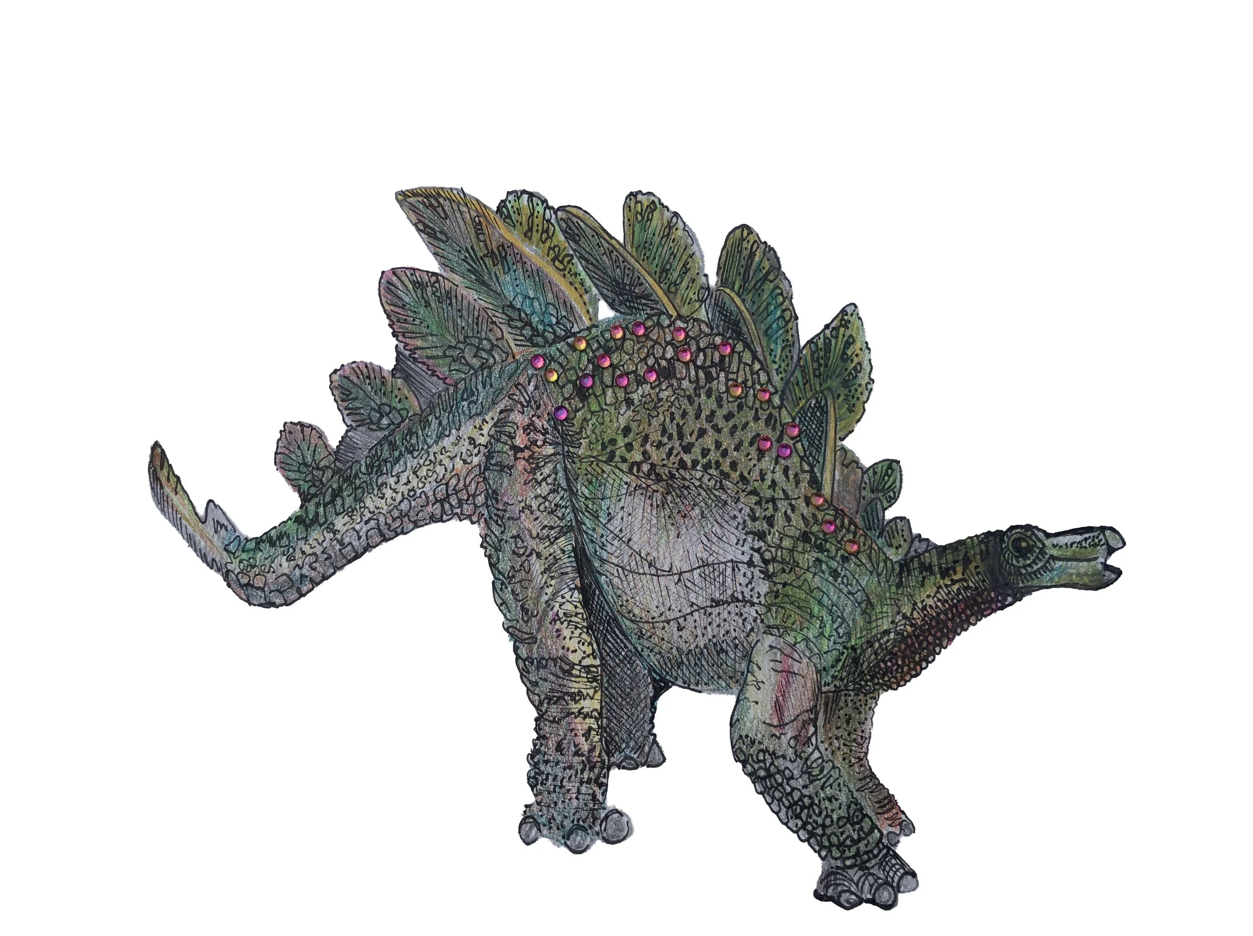 Stegosaurus White Gems.jpg
