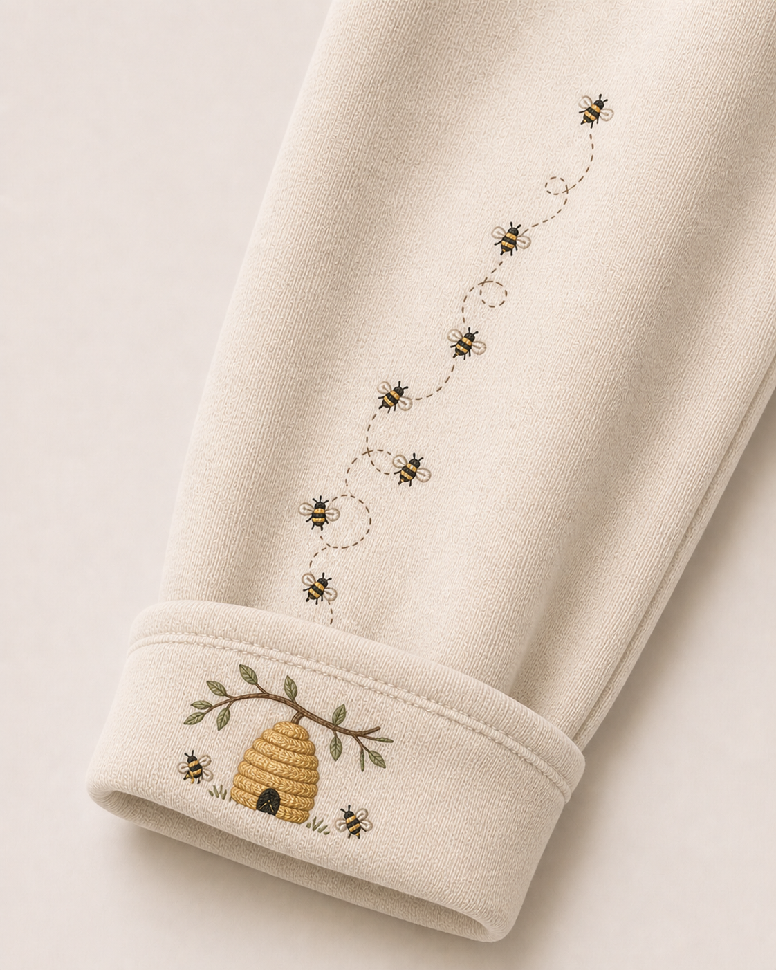 Hidden Honeybees -  Embroidered Crewneck Sweatshirt