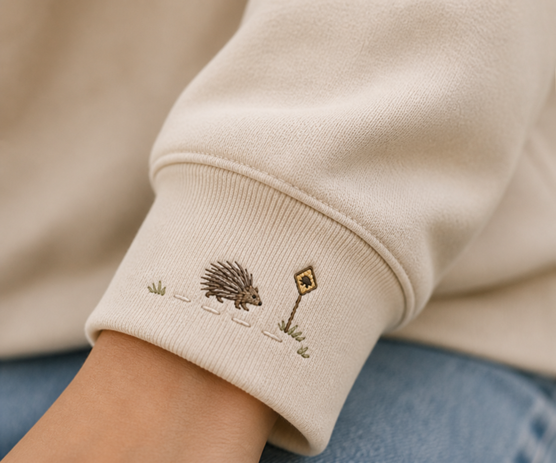 Wild Porcupine - Embroidered Crewneck Sweatshirt