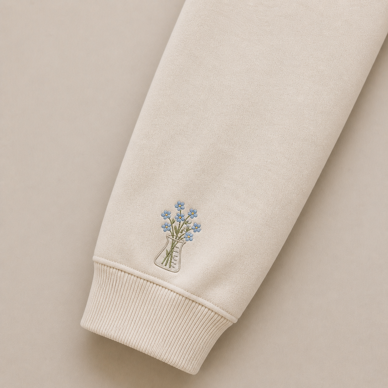 Forget-Me-Not - Embroidered Crewneck Sweatshirt