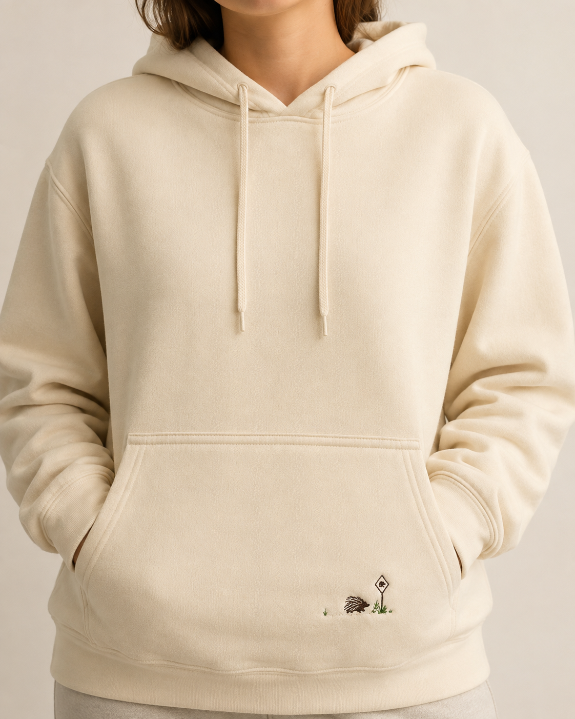 Wild Porcupine - Embroidered Hooded Sweatshirt