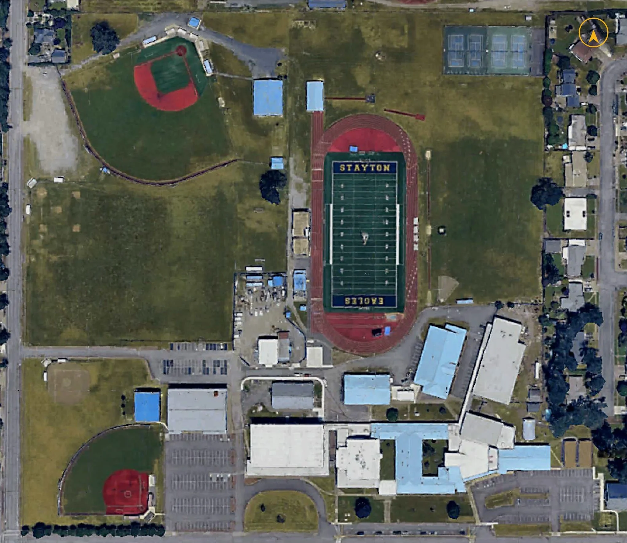 Current high school sports facility before planned upgrades