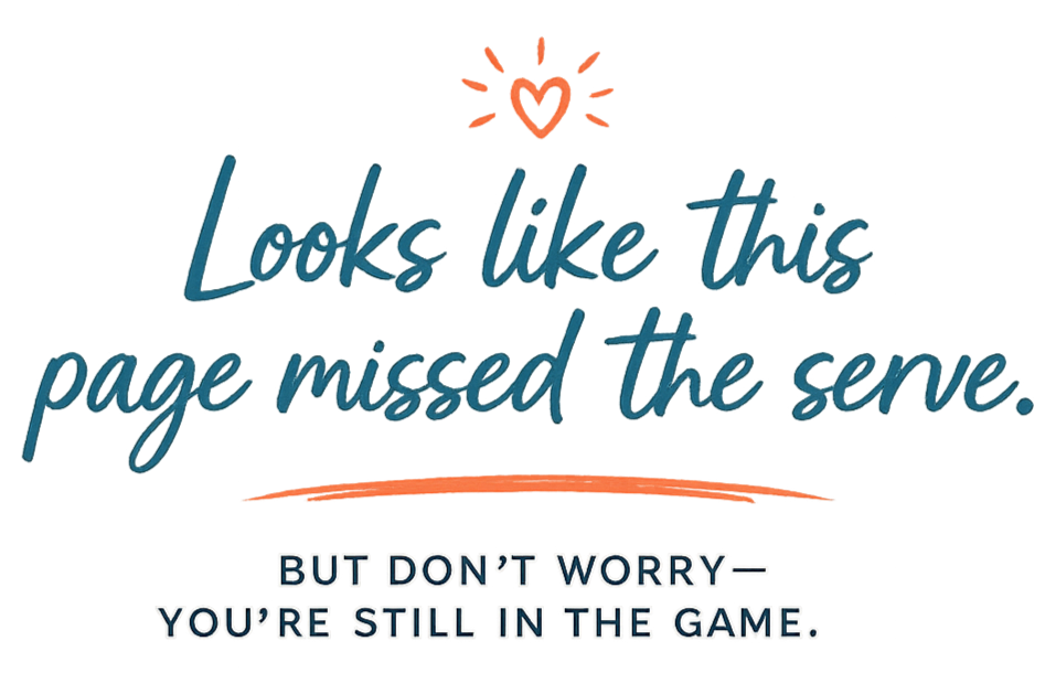Inspirational quote on a transparent background with orange and blue text and a small heart icon with rays