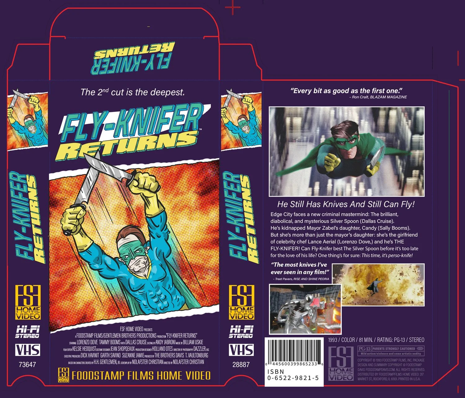 Unproduced Fly-Knifer Returns sleeve design.