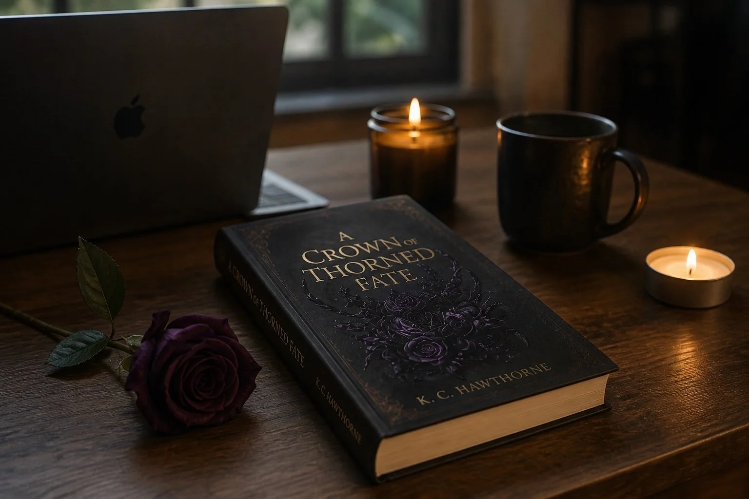 A Crown of Thorned Fate by K.C. Hawthorne gothic fantasy book aesthetic