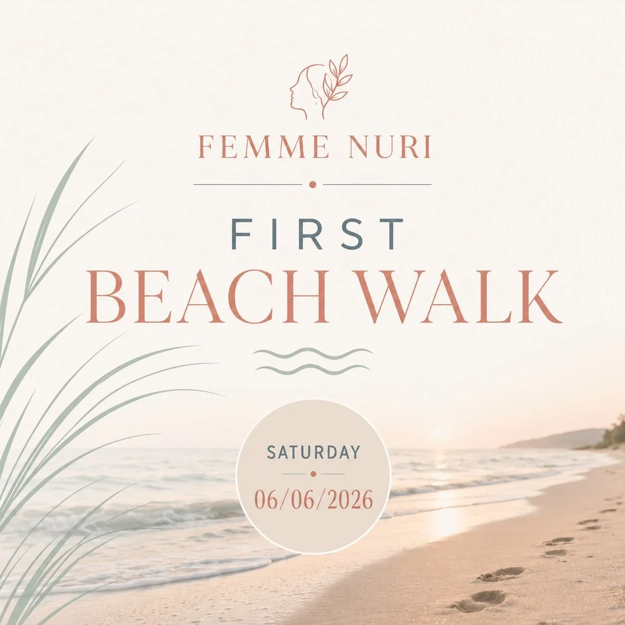 The first walk is almost here.

No pressure.
No performances.
Just space to breathe, connect, and exist together for a while.

06.06.2026

#FemmeNuri #BeachWalk #WomenSupportingWomen #GentleGathering #CoastalVibes