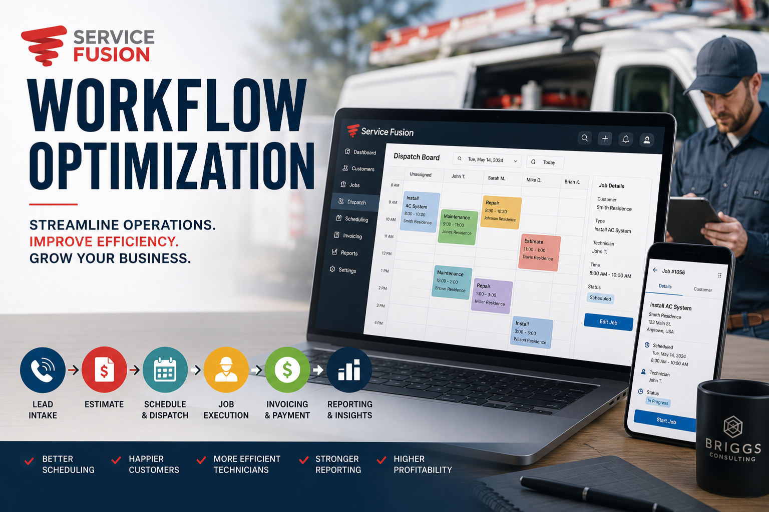Service Fusion Workflow Optimization: How to Streamline Operations and Increase Profitability