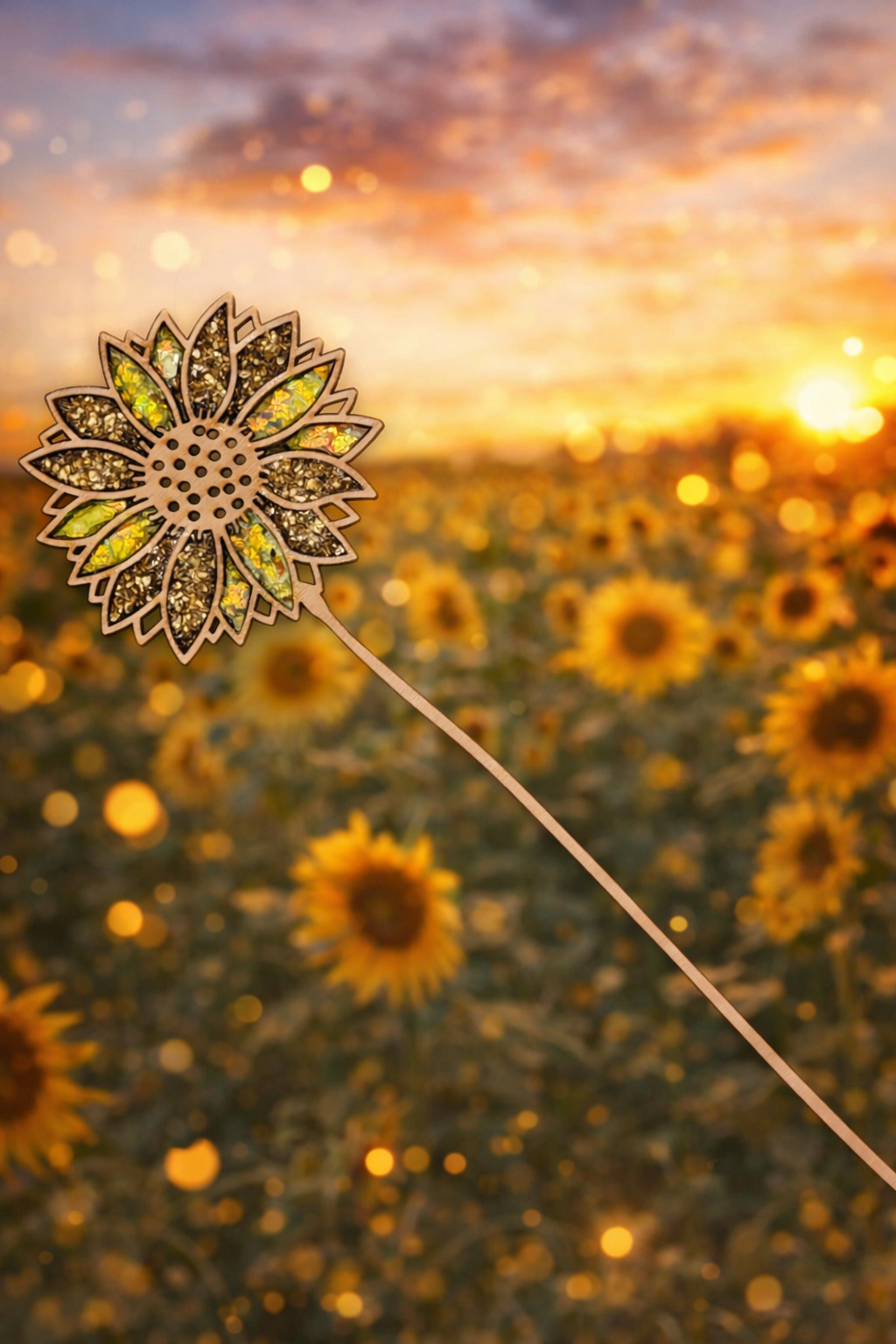 Decorative sunflower-shaped gift
