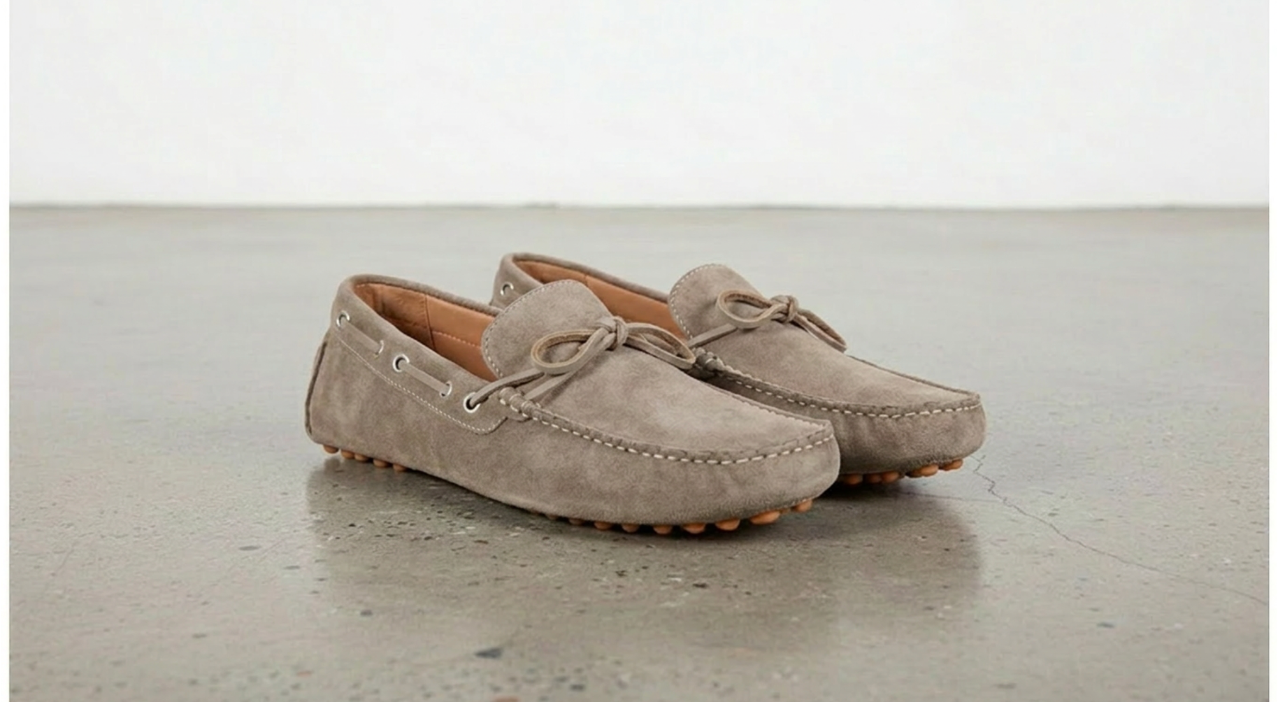 Rally Driver Stone Suede