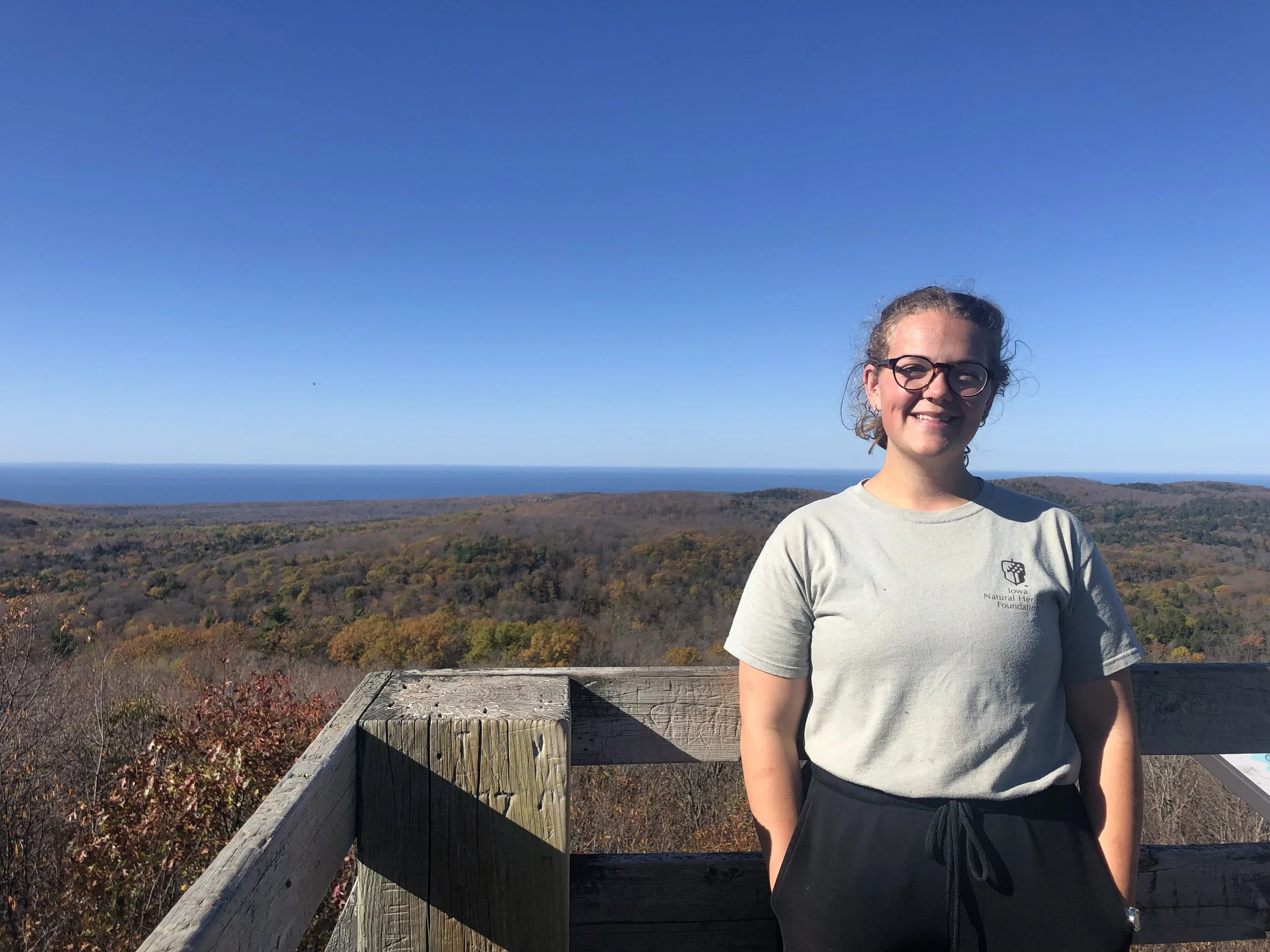 Overlook from a watch town in the Porcupine Mountains. 