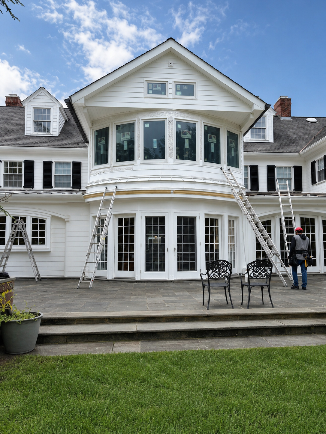 Finished second-story home addition in Ambler, PA with new windows, with siding, trim, and exterior architectural detailing.