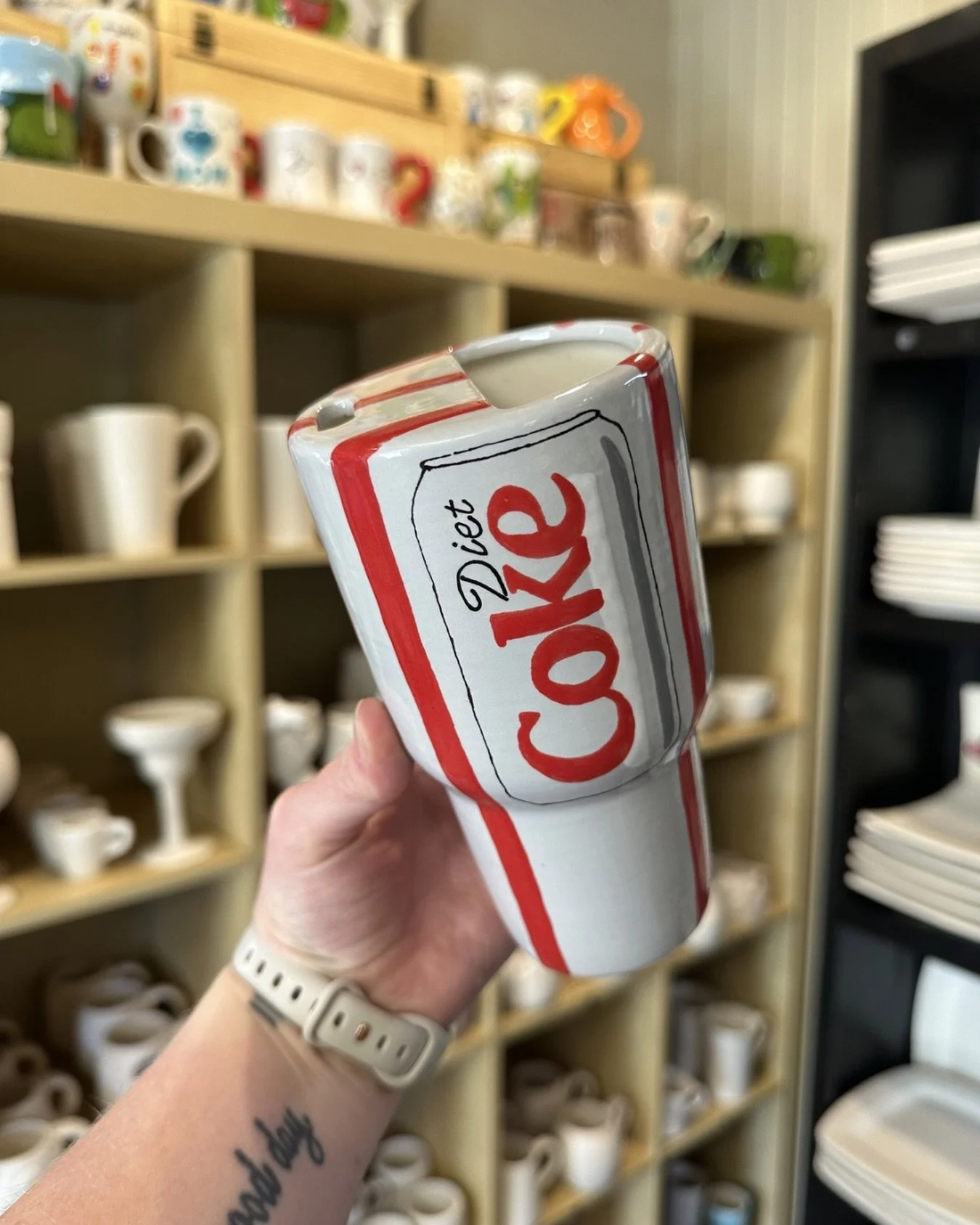 Tag your bestie who needs one of these ⬇️

For all our Diet Coke lovers AND an exciting announcement that these fan-favorite mugs are back in stock for you all to paint! 

#dietcokemug #mugpottery #paintingmugs #potteryideas