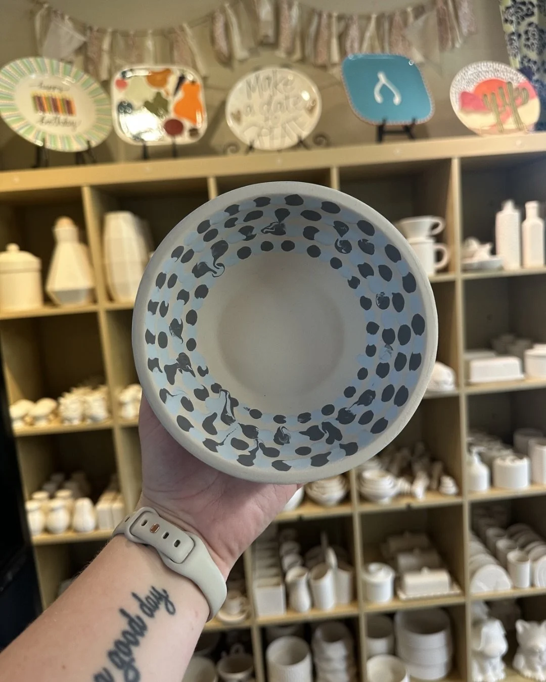 Before and After: playing around with some of our new specialty glazes 🎨