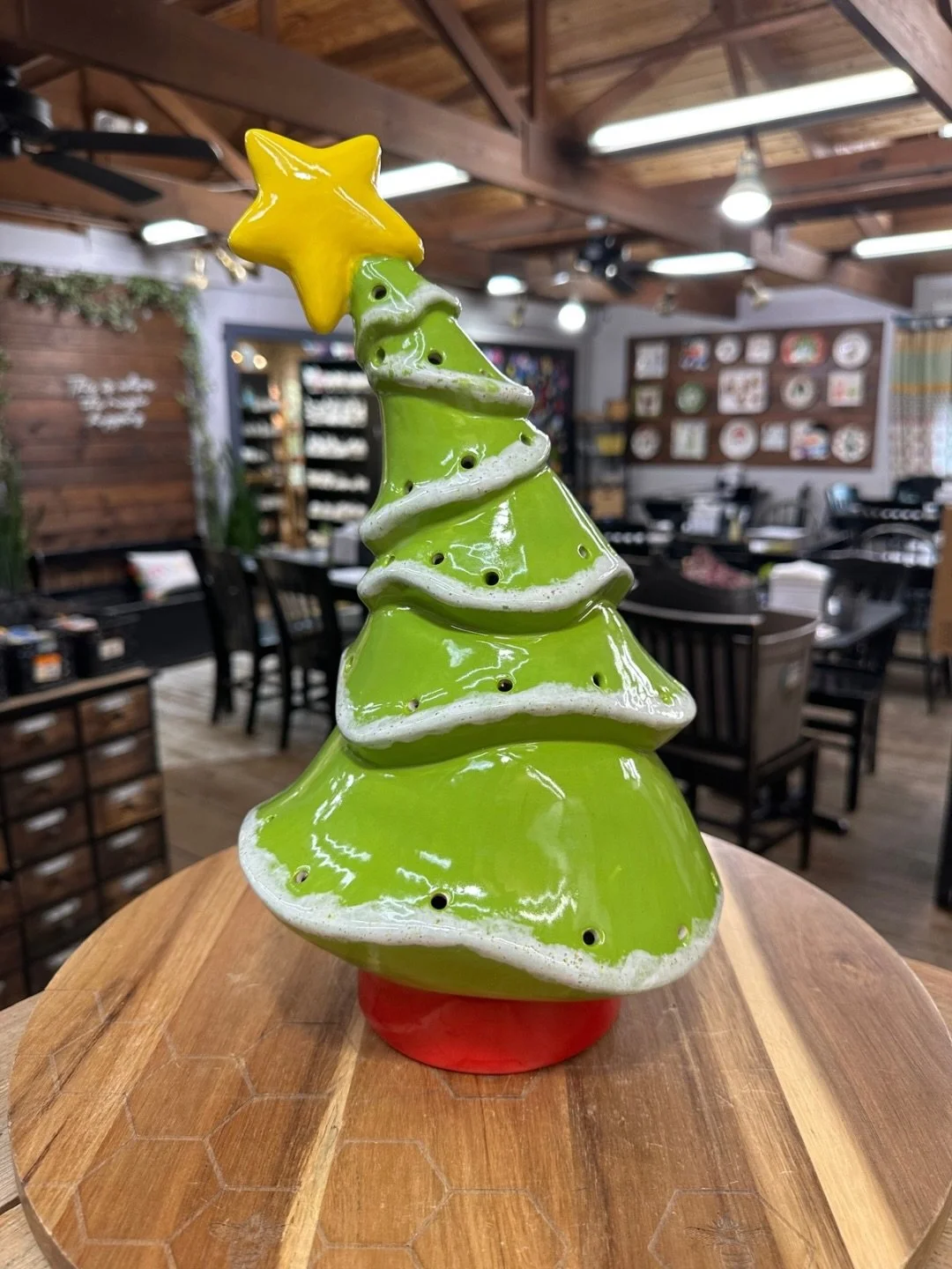 Light up Christmas trees are already coming out of the kiln, and they look amazing! 🎄🎨

We have TONS of Christmas trees you can paint, and many of them include light kits (some are plug ins and some are easy-bright battery powered bulbs!! And they 