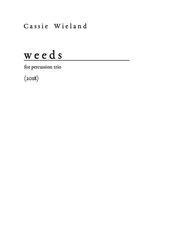 Weeds for percussion trio