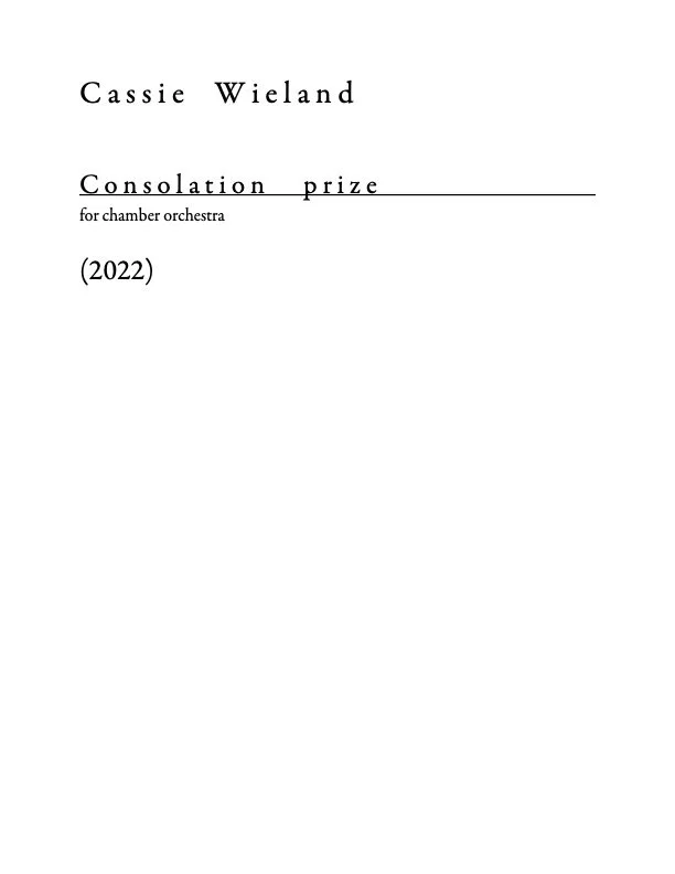 consolation prize for vocoder and chamber orchestra
