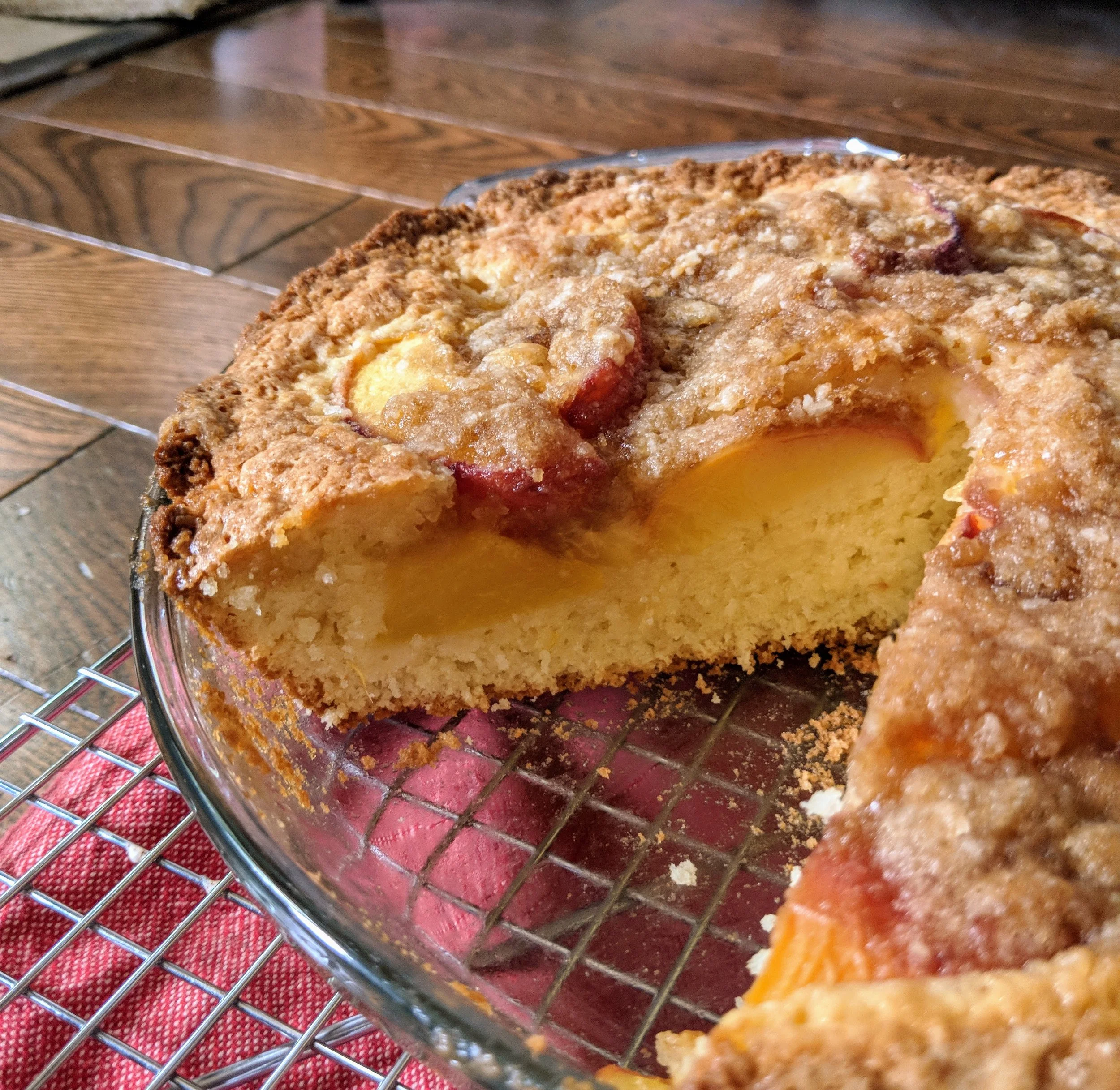 MVP RECIPES: Vanilla-Peach Streusel Cake