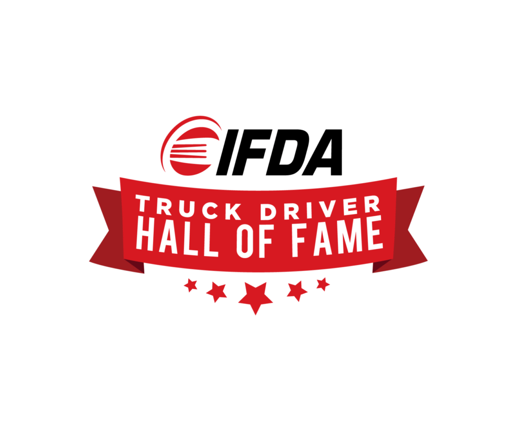 Logo for ifda truck driver hall of fame