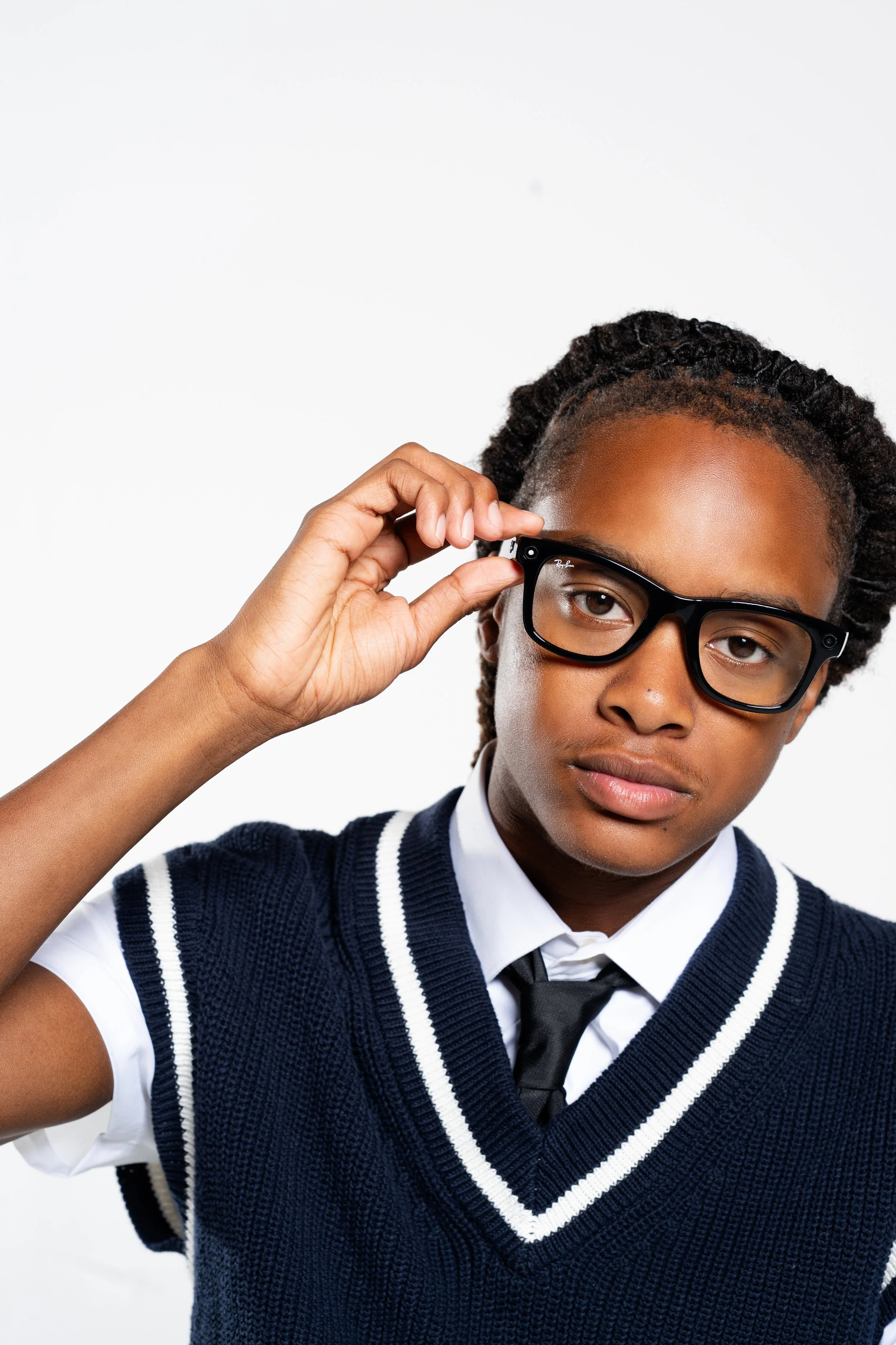 Close Up Studio Photoshoot, Black Young Man. Grad Photoshoot In Studio.