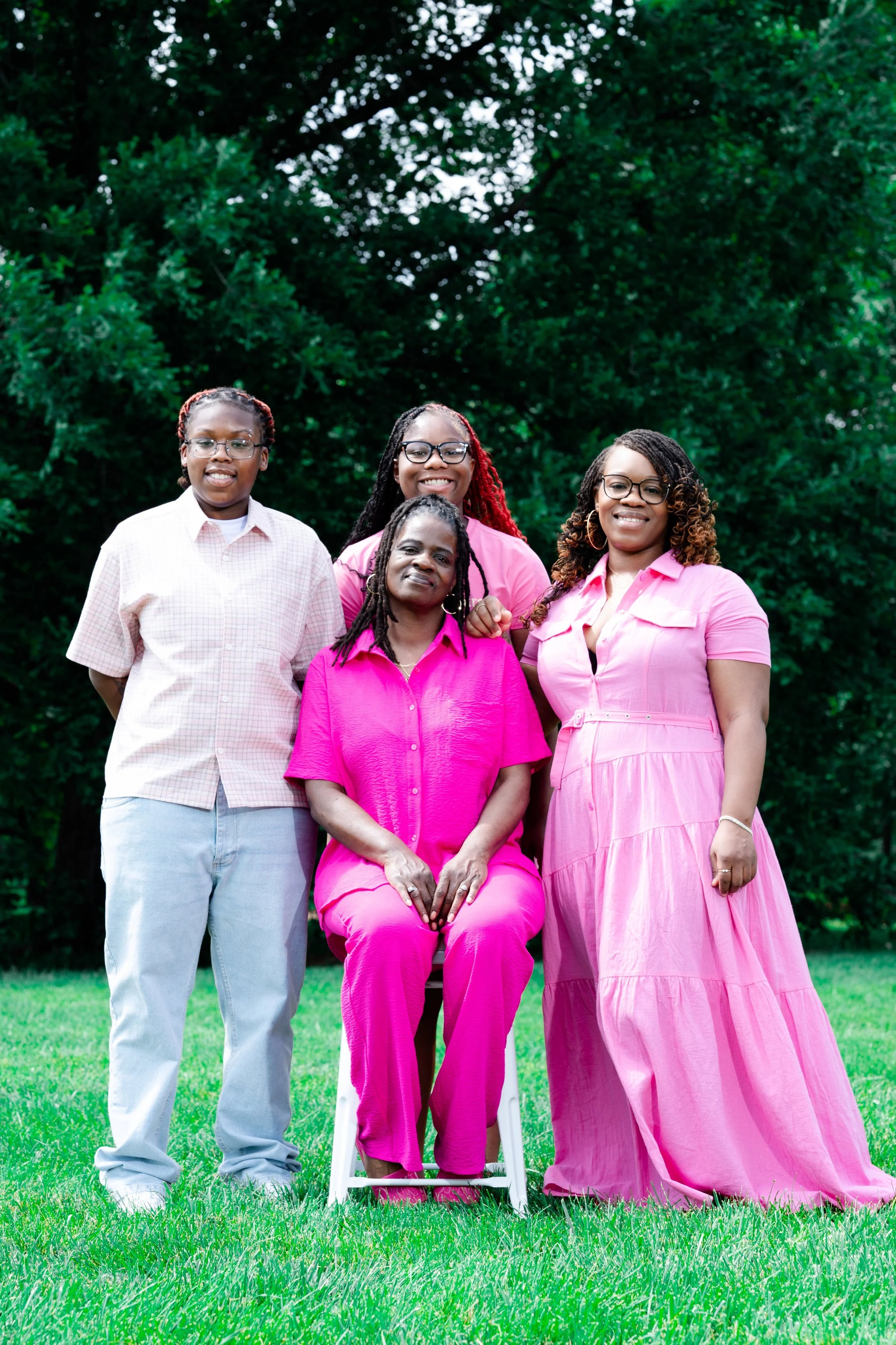Pink Mother's Day Outside Photoshoot