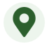 Green map location pin icon with a circular background