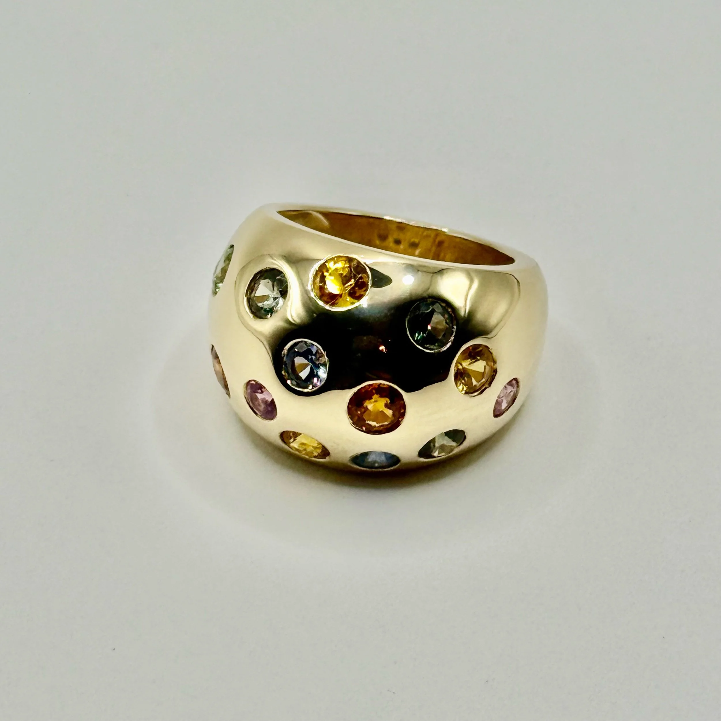 Multi Sapphire Globe Ring