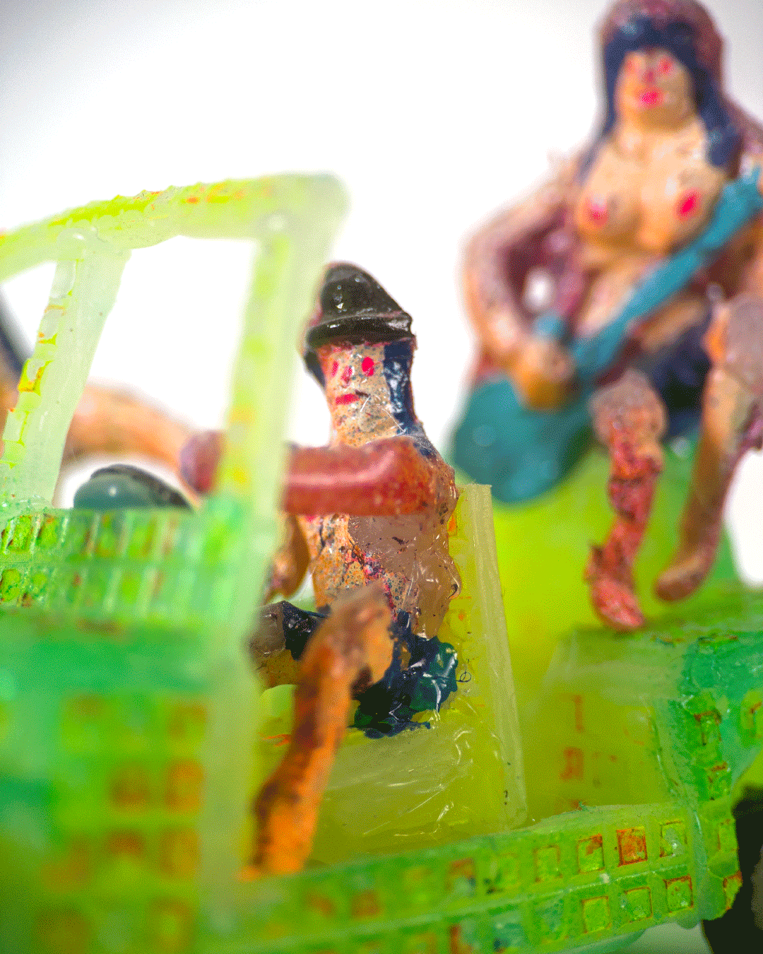 Ford Mutt | 
hot glue, enamel | 
5 x 2 x 3 inches | 
430 USD (Collection of the Gallery, Available for Sale)