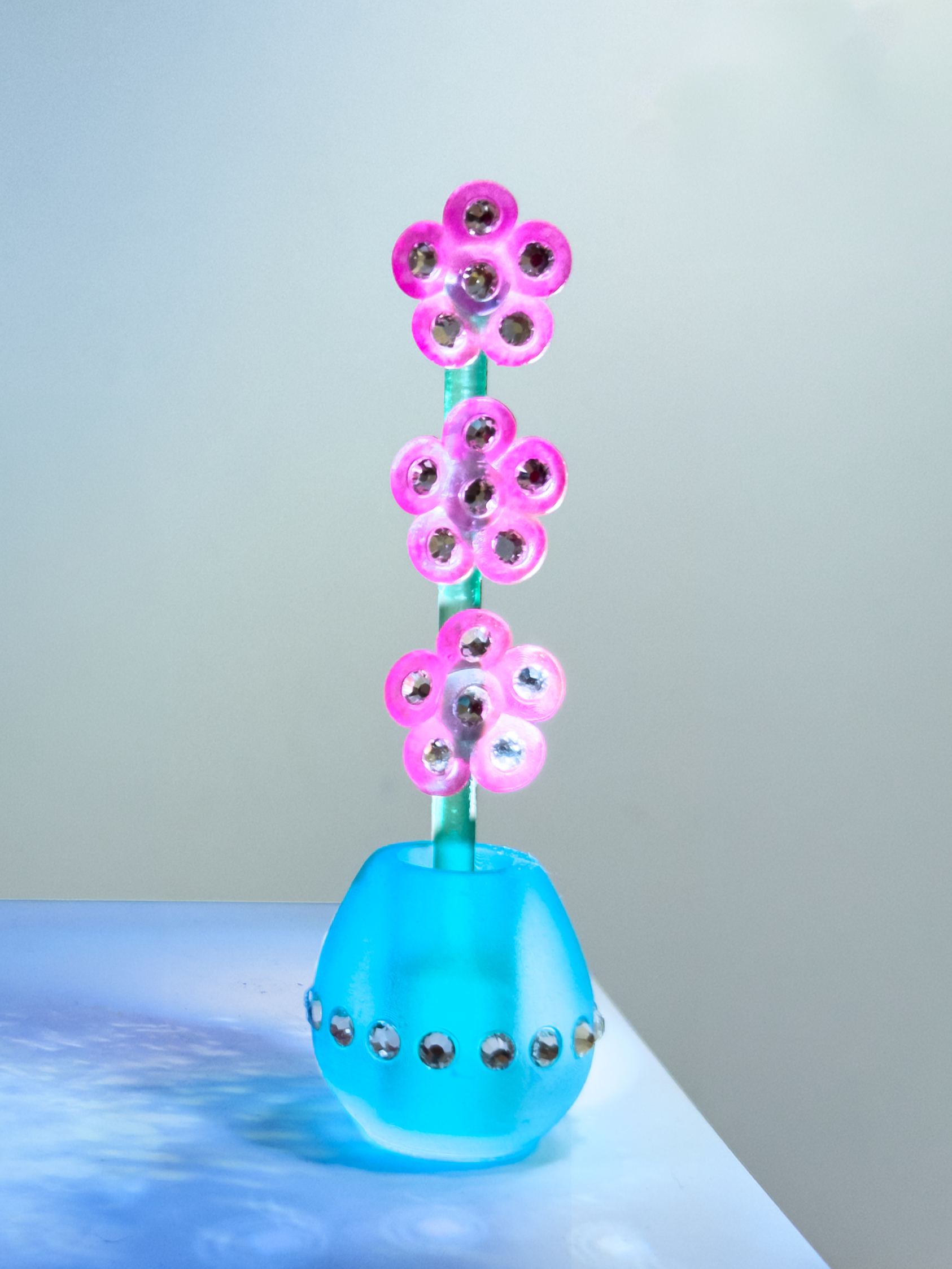 Flower Charm | 
2026 | 3d-printed resin | 4 x 3 / 4 x 3/4 inches
 | 250USD