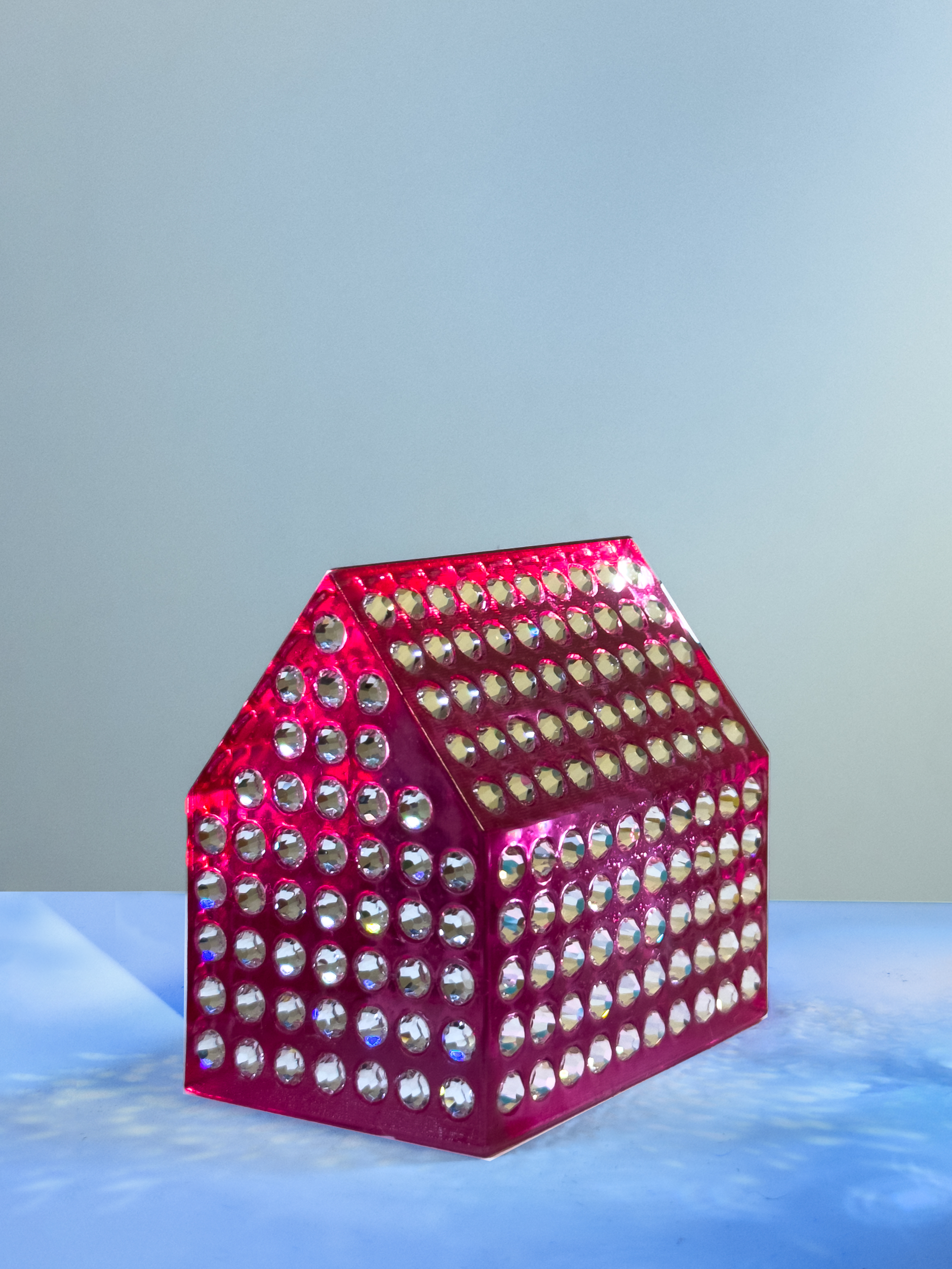 Bling Cape in pink | 2026 | 3D printed resin | 1.5 x 2.5 x 2 5/8 | 650USD