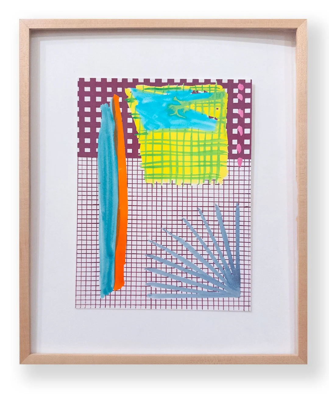 Untitled | 
2025 | 
acrylic on paper | 
12x9inches (frame 16.75x14.75) | 
Not for sale (gallery collection)