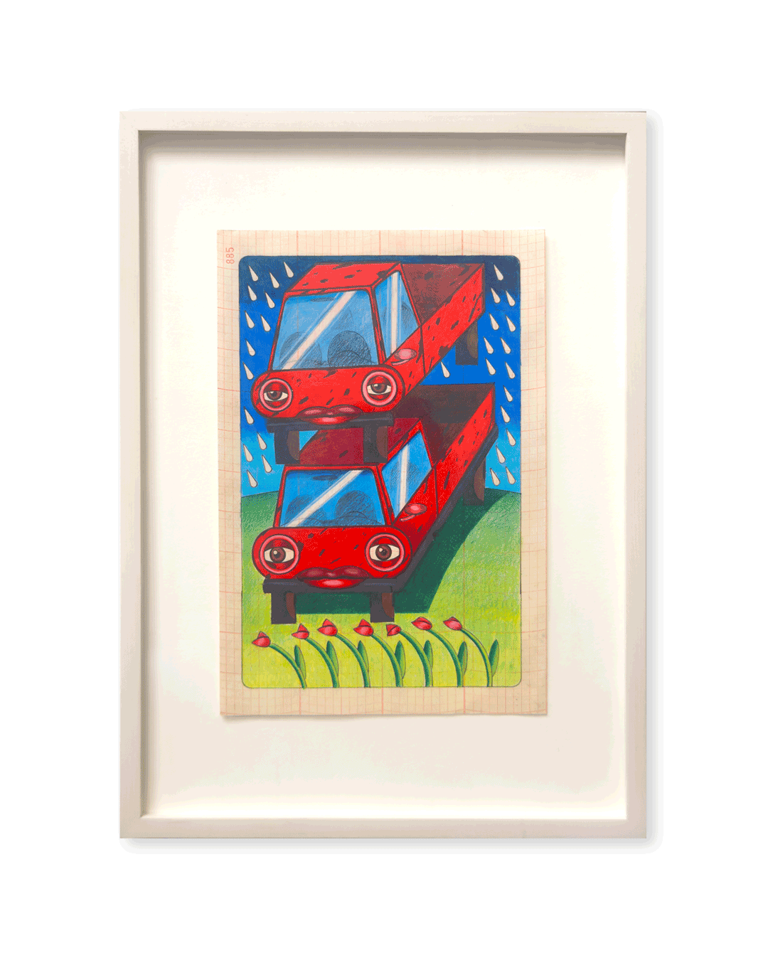 885 (Trucks) | 
2025 | 
Colored pencil and ink on antique graph paper | 8 × 11 inches | 
$1200 