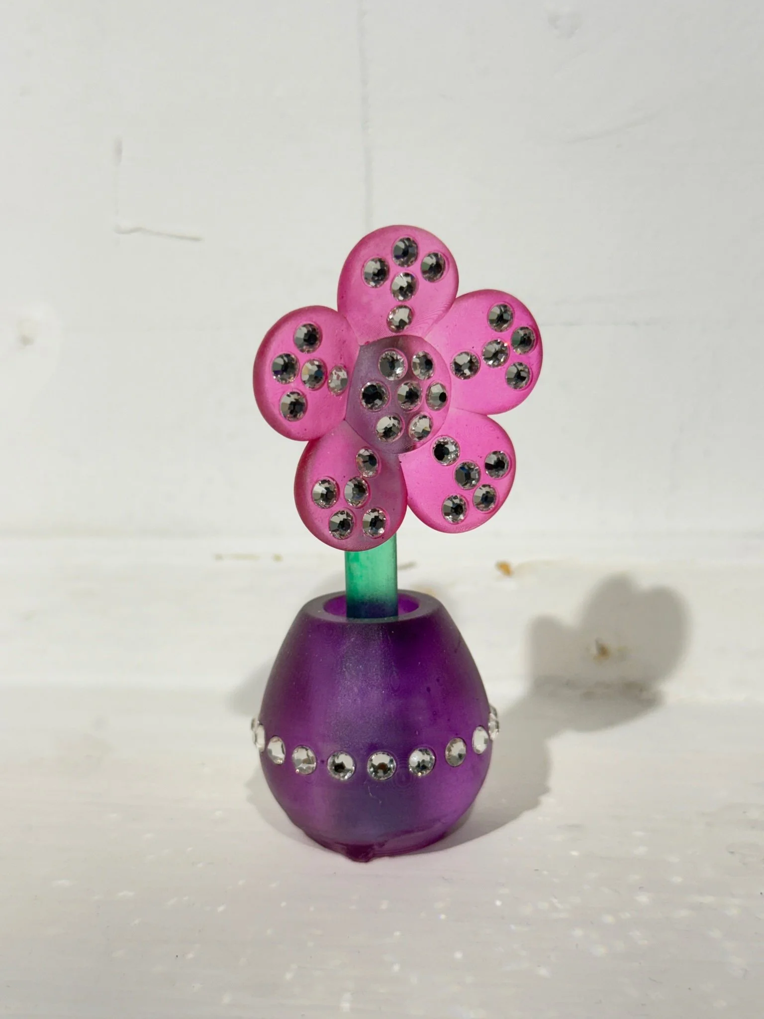 Floral Charms Series | 
2026 | 
Dimensions variable: Height about 4 inches | 
Resin, metal-backed crystals, automotive paint | 300USD