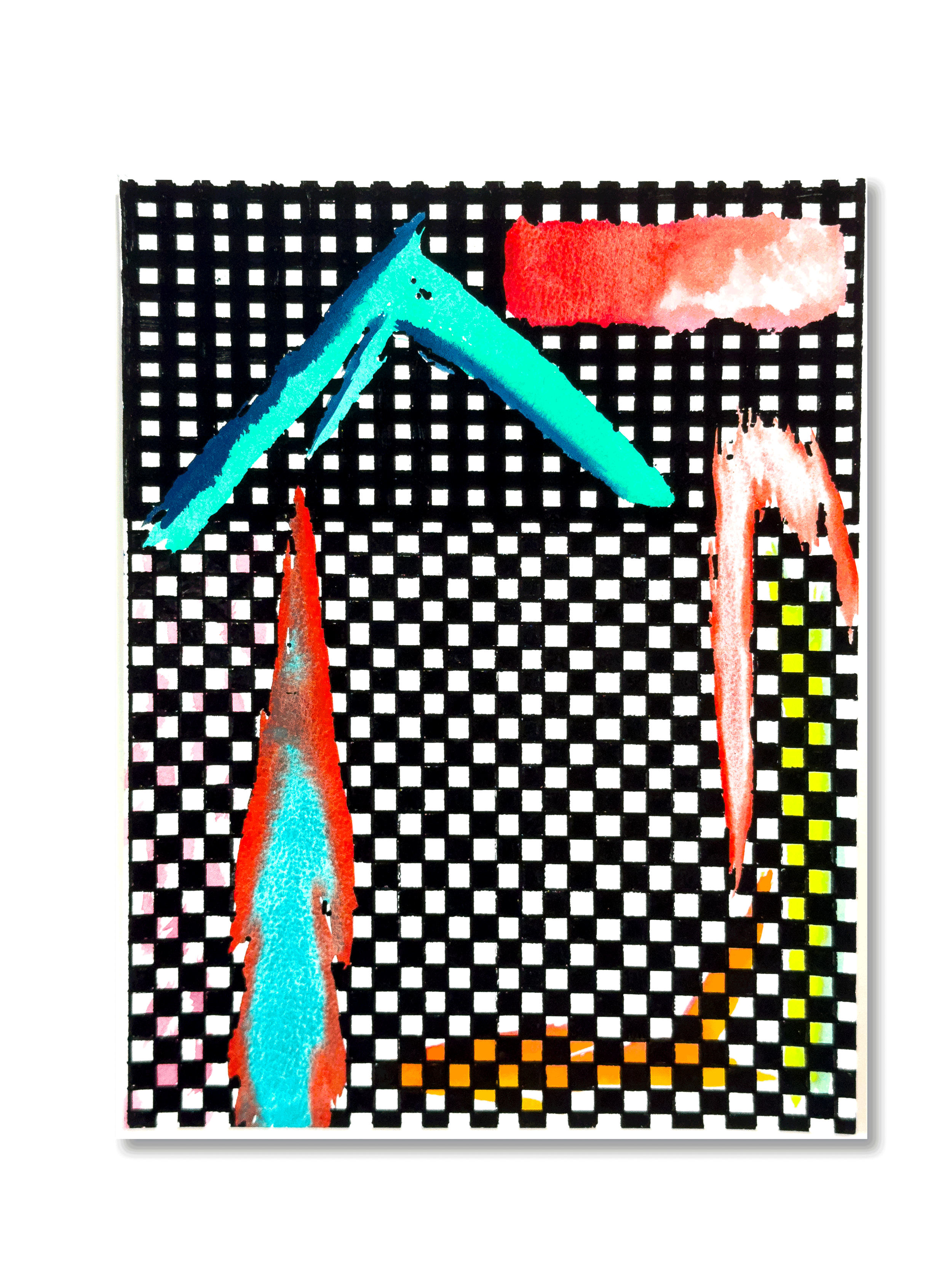 Untitled | 
2025 | 
acrylic on paper | 
12x9inches (frame 16.75x14.75) | 
375USD