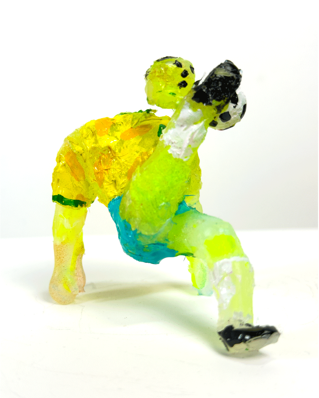 Header | 2026 | hot glue/enamel | 3x3x2 inches | signed | $200