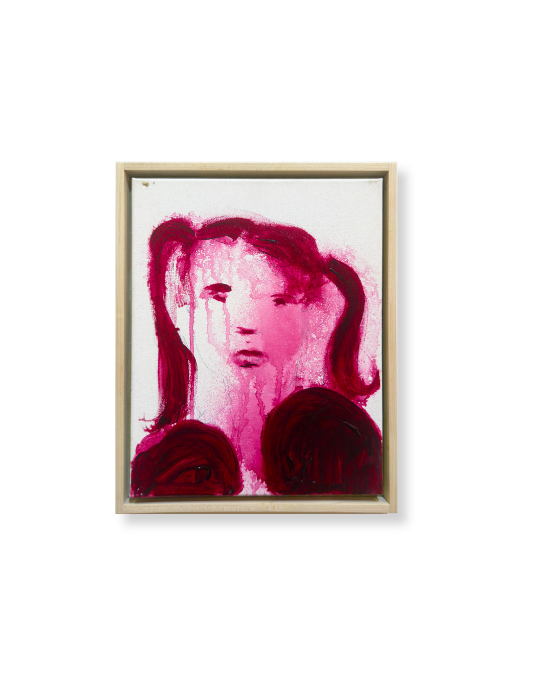 Female Fighters | 
2018 Acrylic paint, pencil on canvas | 
14x11 inches | 
365USD (Collection of the Gallery, Available for Sale)