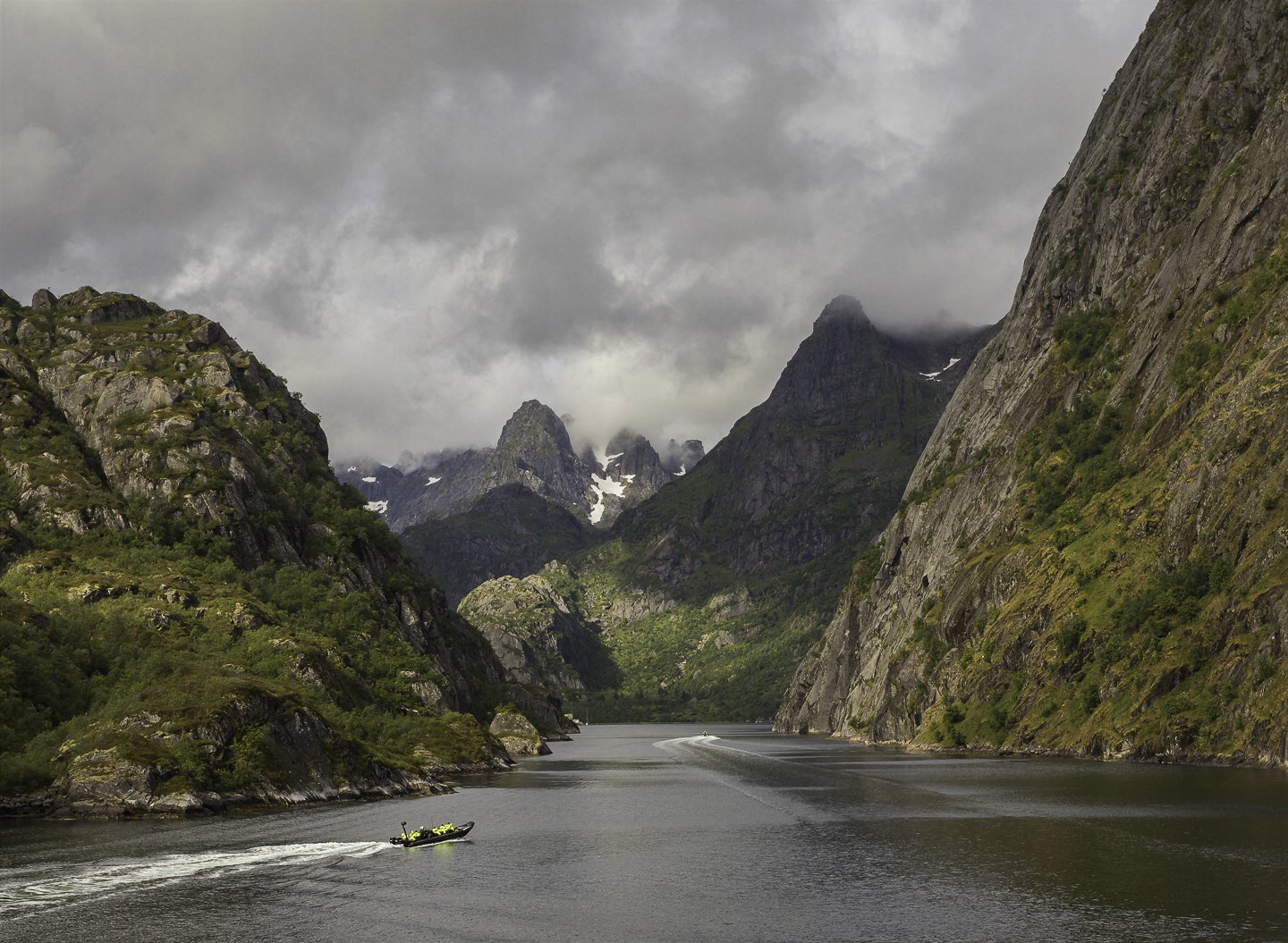 Entering Trollfjord -- Lofoten islands