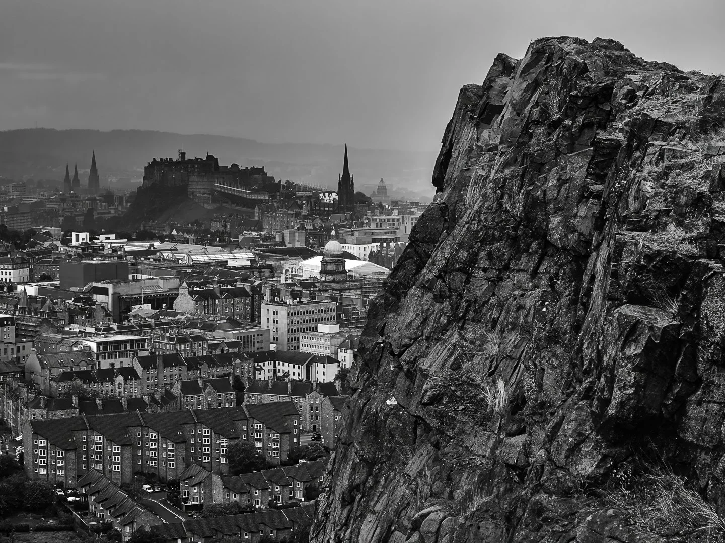 Edinburgh Castle from Salisbury Crags