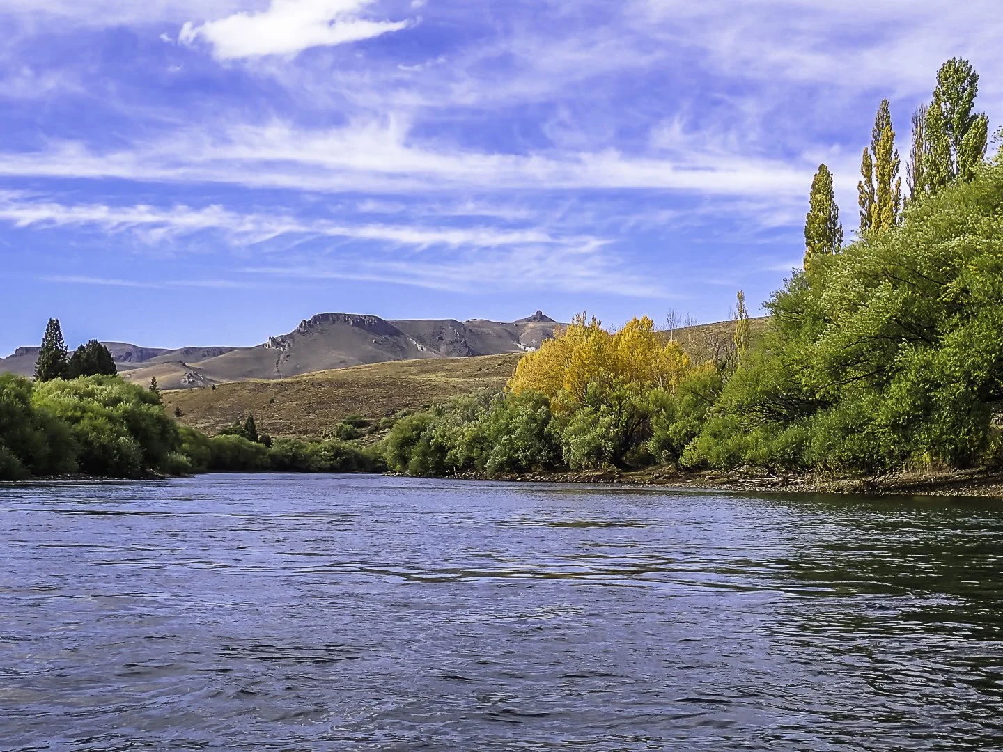 Float trip on Rio Limay near Bariloche, Argentina