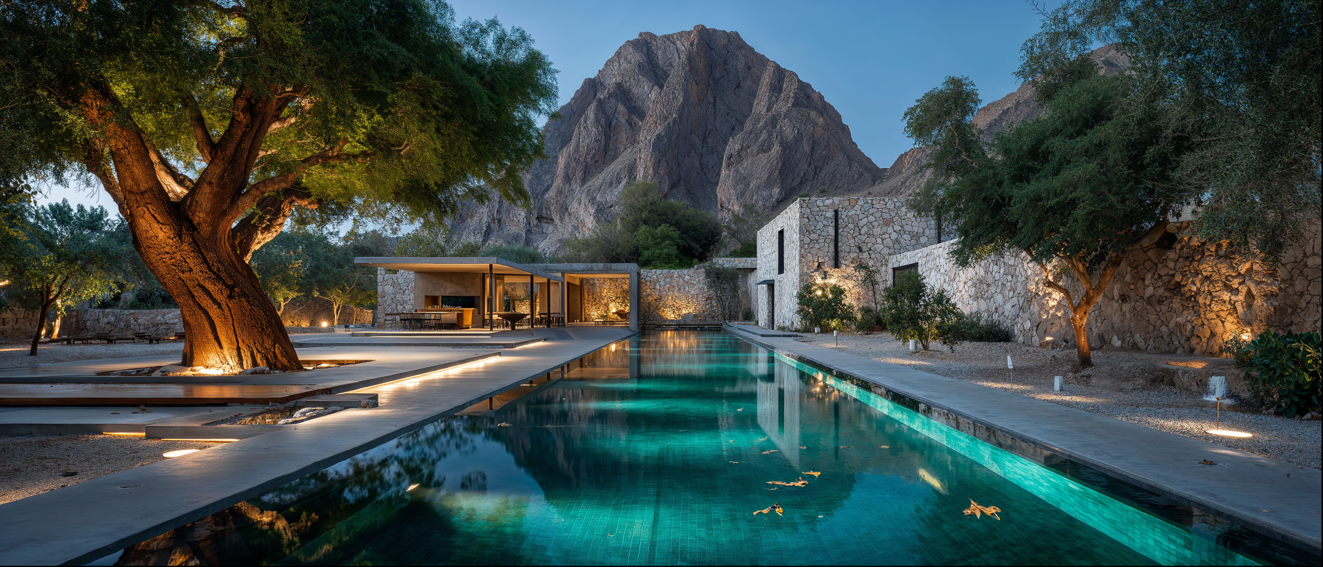 Basalt Monolith House, Courtyard.png