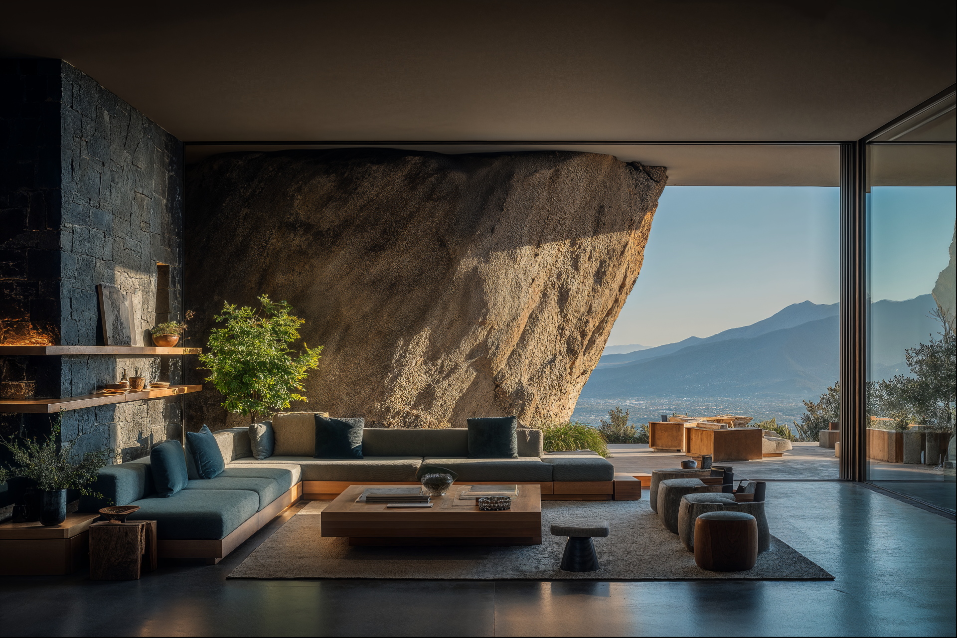 Basalt Monolith House, Living Room.png