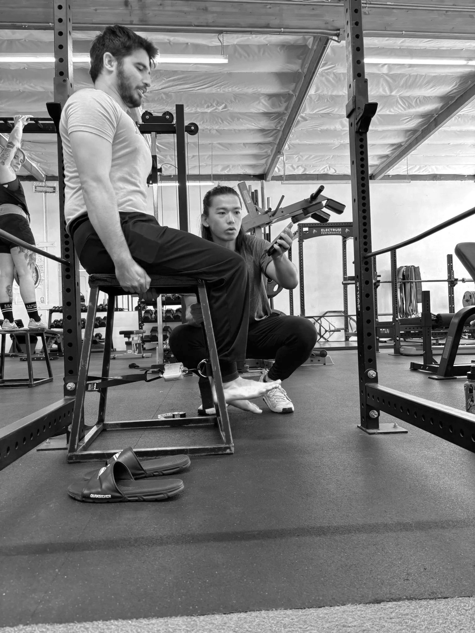 Hector Wang working one on one with a physical therapy patient