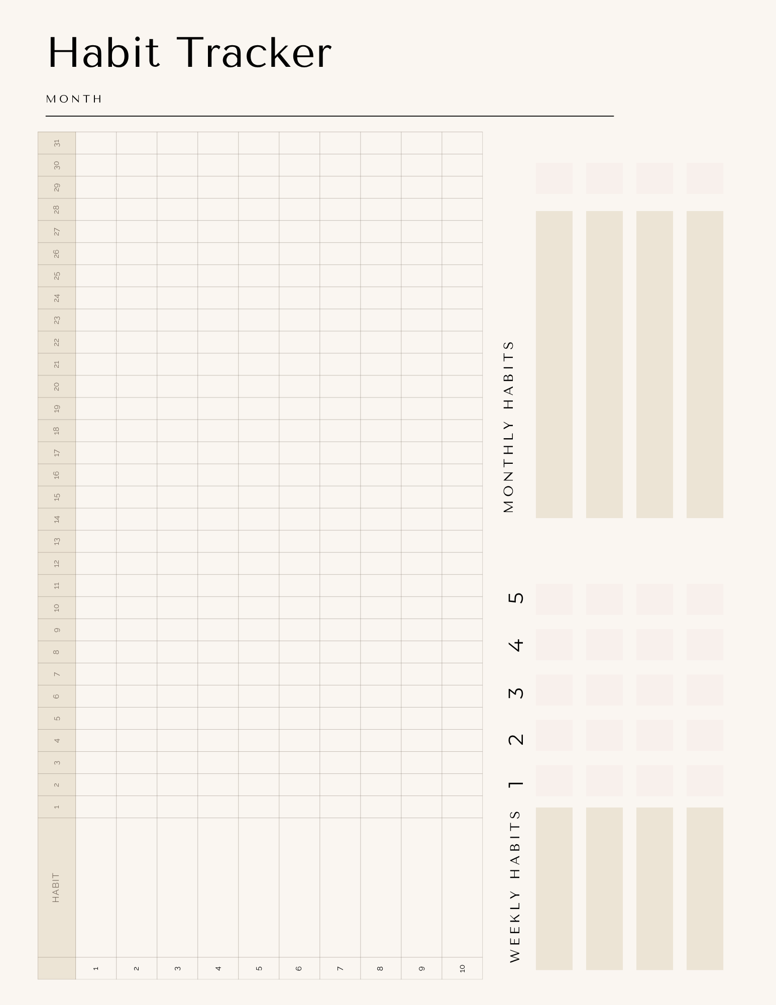 Habit and mood trackers
