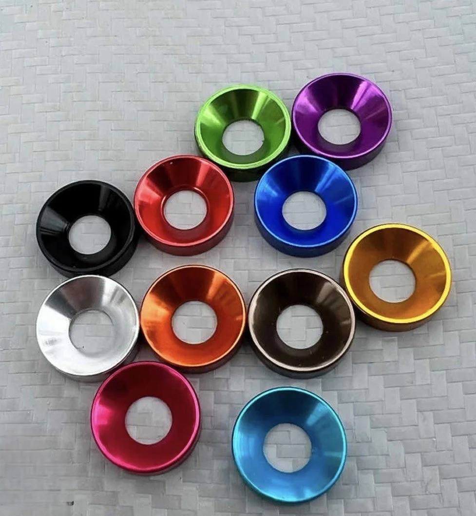 Aluminum finishing washers