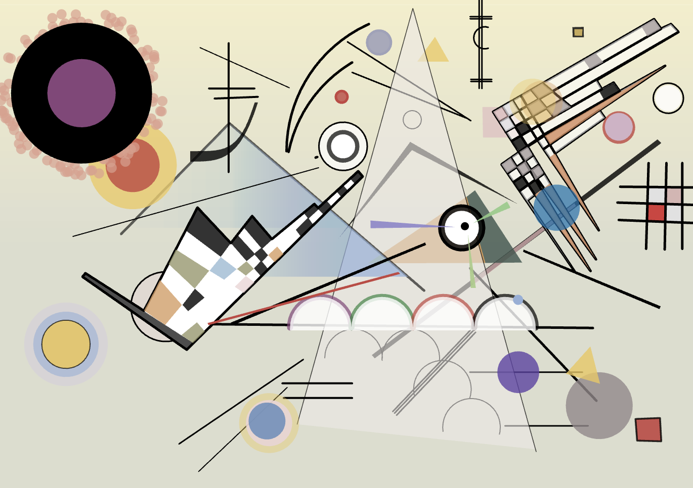 Composition VIII (based off Kadinsky's painting of the same name)