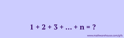 formula for the sum of the natural numbers 1 through n