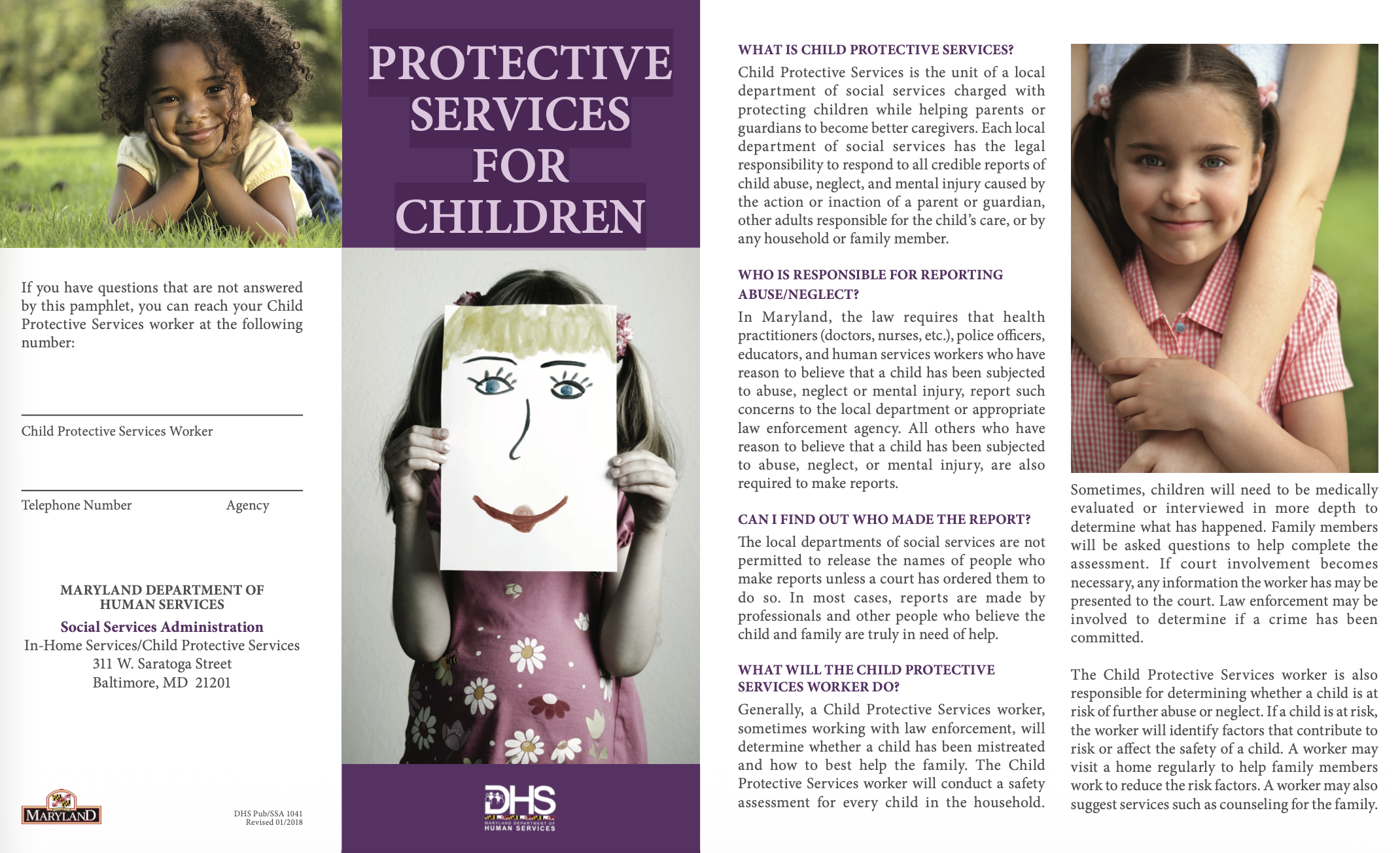 Maryland DHS - Protective Services for Children