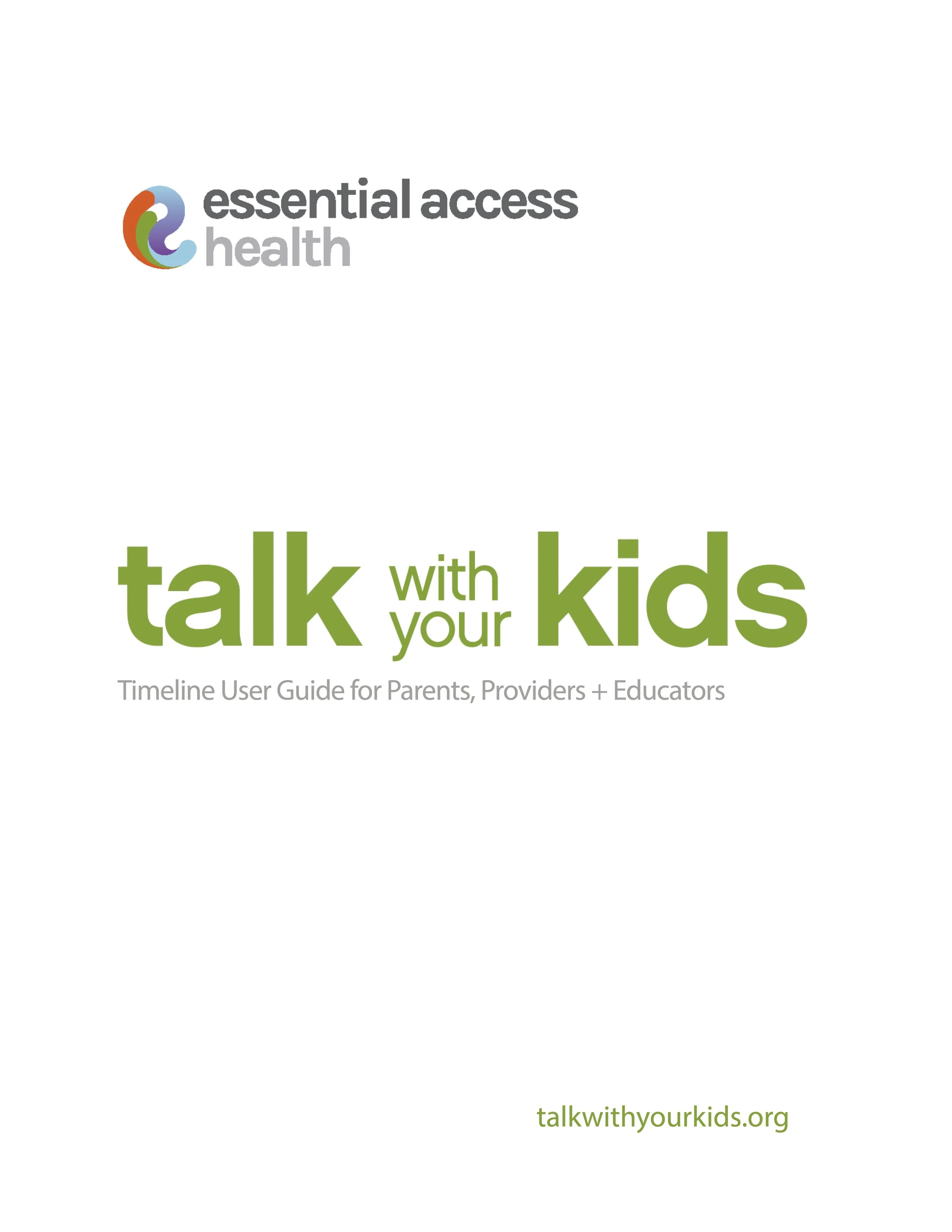 Talk With Your Kids Timeline User Guide